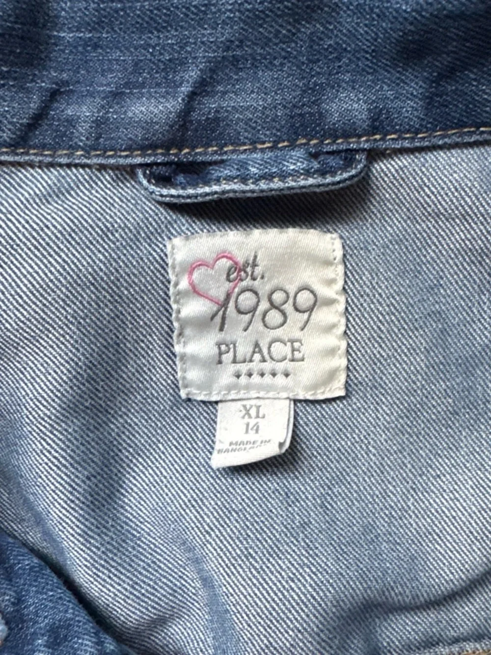 The Children's Place Girls' Blue Denim Jacket size 14